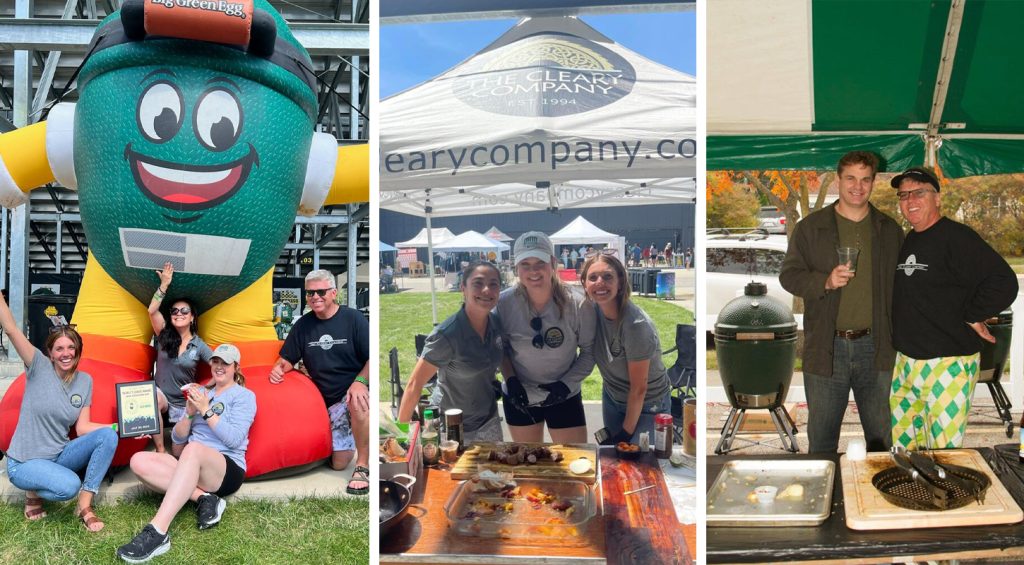 images of the Cleary team participating in The Ohio Egg Fest throughout the years